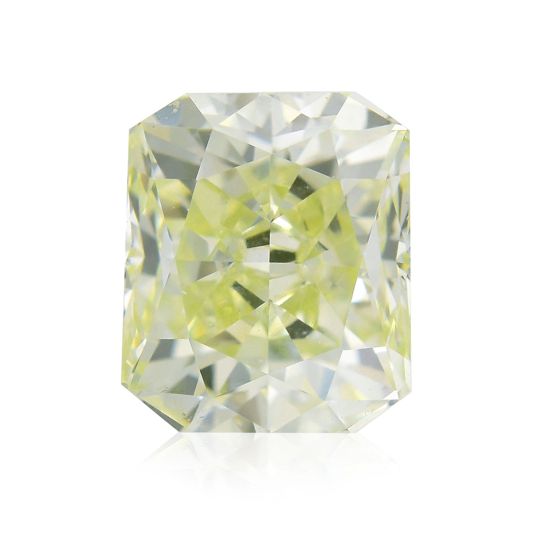 0.80 Carat Light Green Yellow Radiant Diamond VS1 GIA