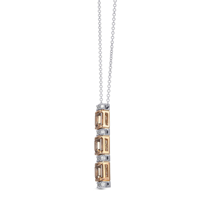 Leibish Fancy Brown Emerald Diamond Drop Pendant