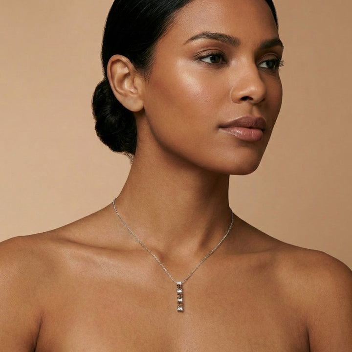 Leibish Fancy Brown Emerald Diamond Drop Pendant