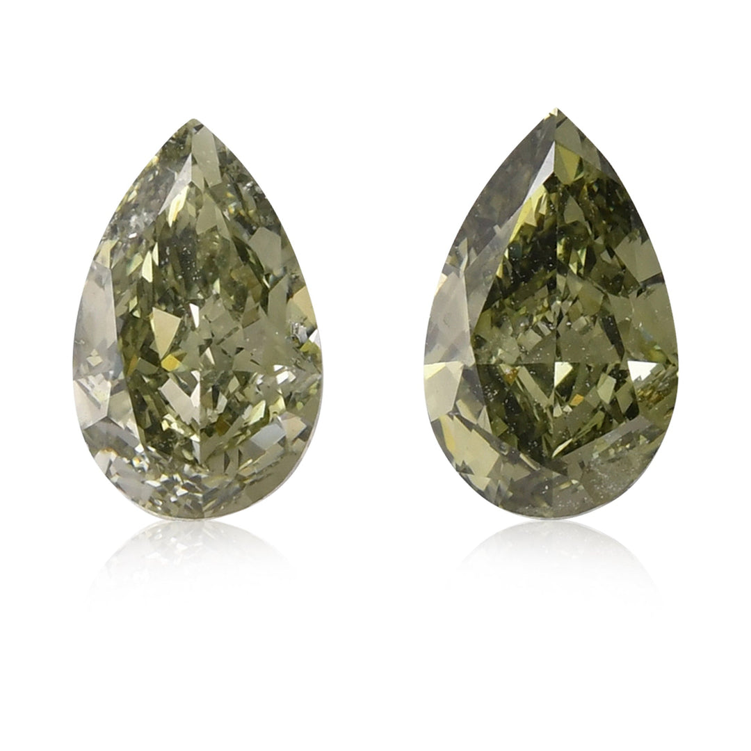 2.02 Carat Chameleon Pear Diamonds SI2 GIA