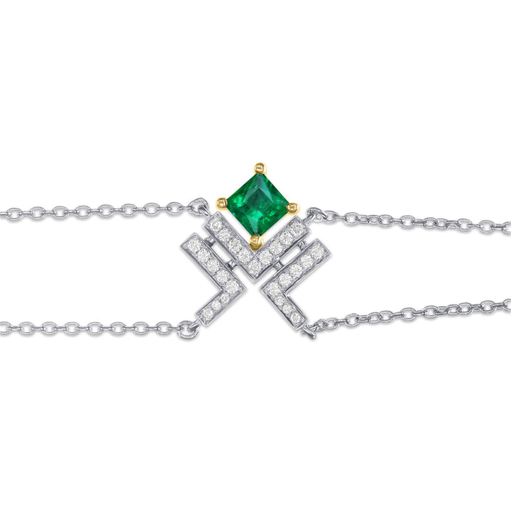 Leibish LEGACY - Princess Emerald Bracelet