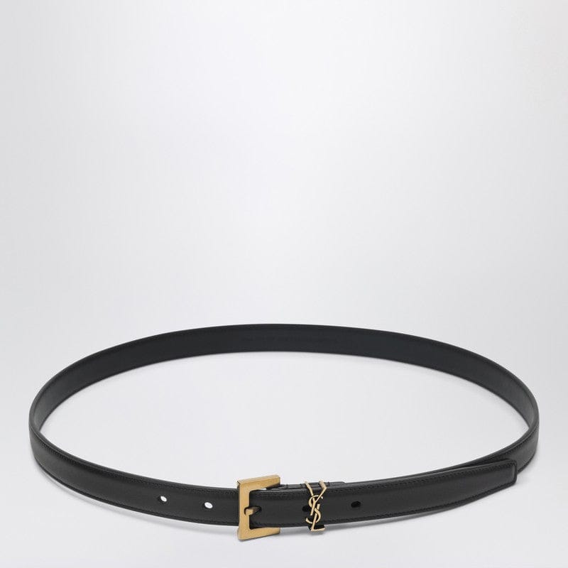 Belts Saint Laurent - Black Cassandre leather belt - 85 EU Brand