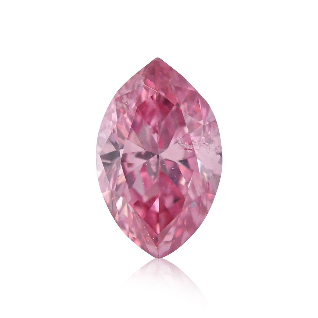 0.15 Carat Fancy Vivid Purplish Pink Marquise Diamond I1 GIA