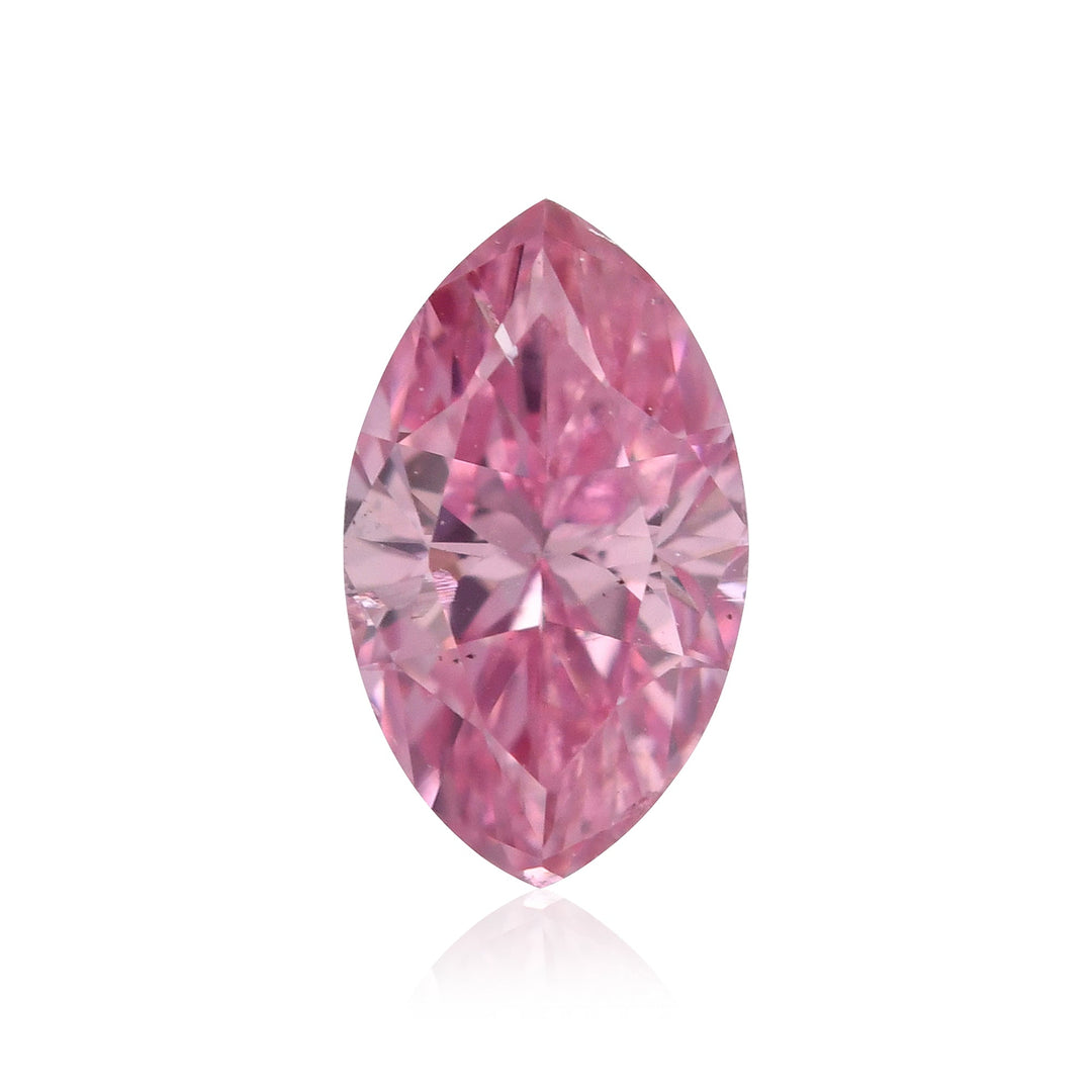0.19 Carat Fancy Vivid Purplish Pink Marquise Diamond I1 GIA
