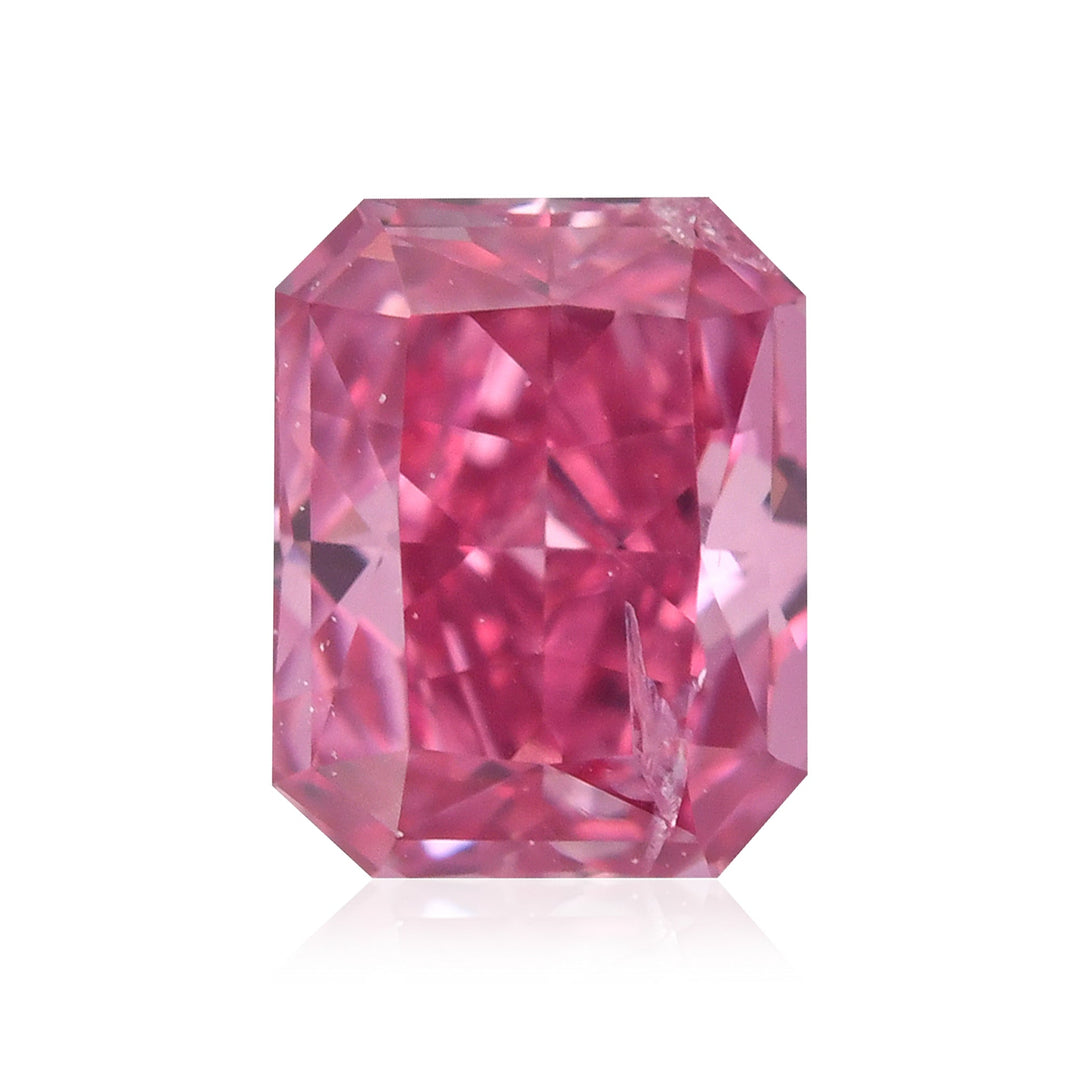 0.31 Carat Fancy Vivid Purplish Pink Radiant Argyle Diamond I1 GIA