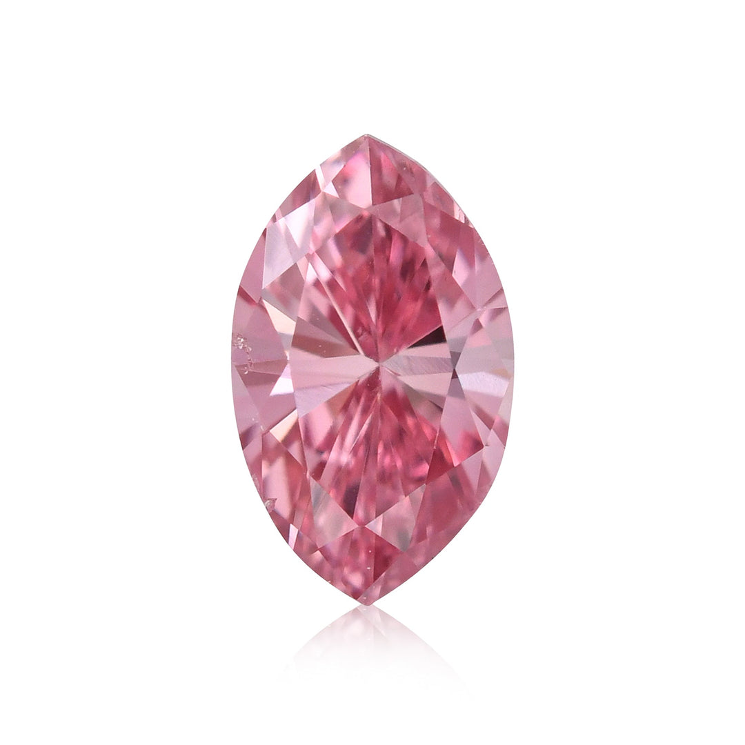 0.14 Carat Fancy Vivid Pink Marquise Diamond (SI1) GIA