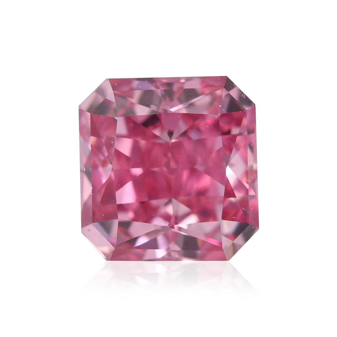 0.22 Carat Fancy Vivid Purple Pink Radiant Argyle Diamond SI1 GIA