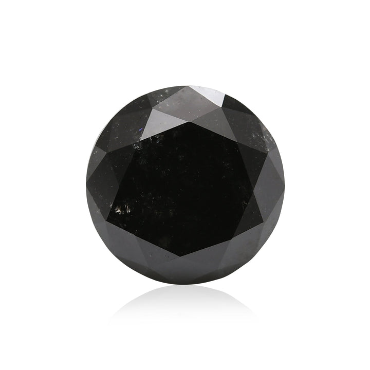 2.84 Carat Fancy Black Round Brilliant Diamond  GIA