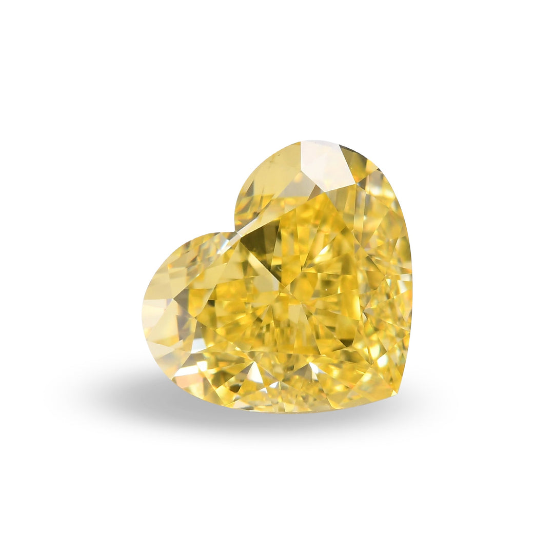 1.25 Carat Fancy Intense Yellow Heart Diamond VS1 GIA