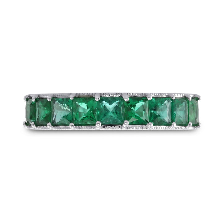 Leibish Emerald Princess Band Ring
