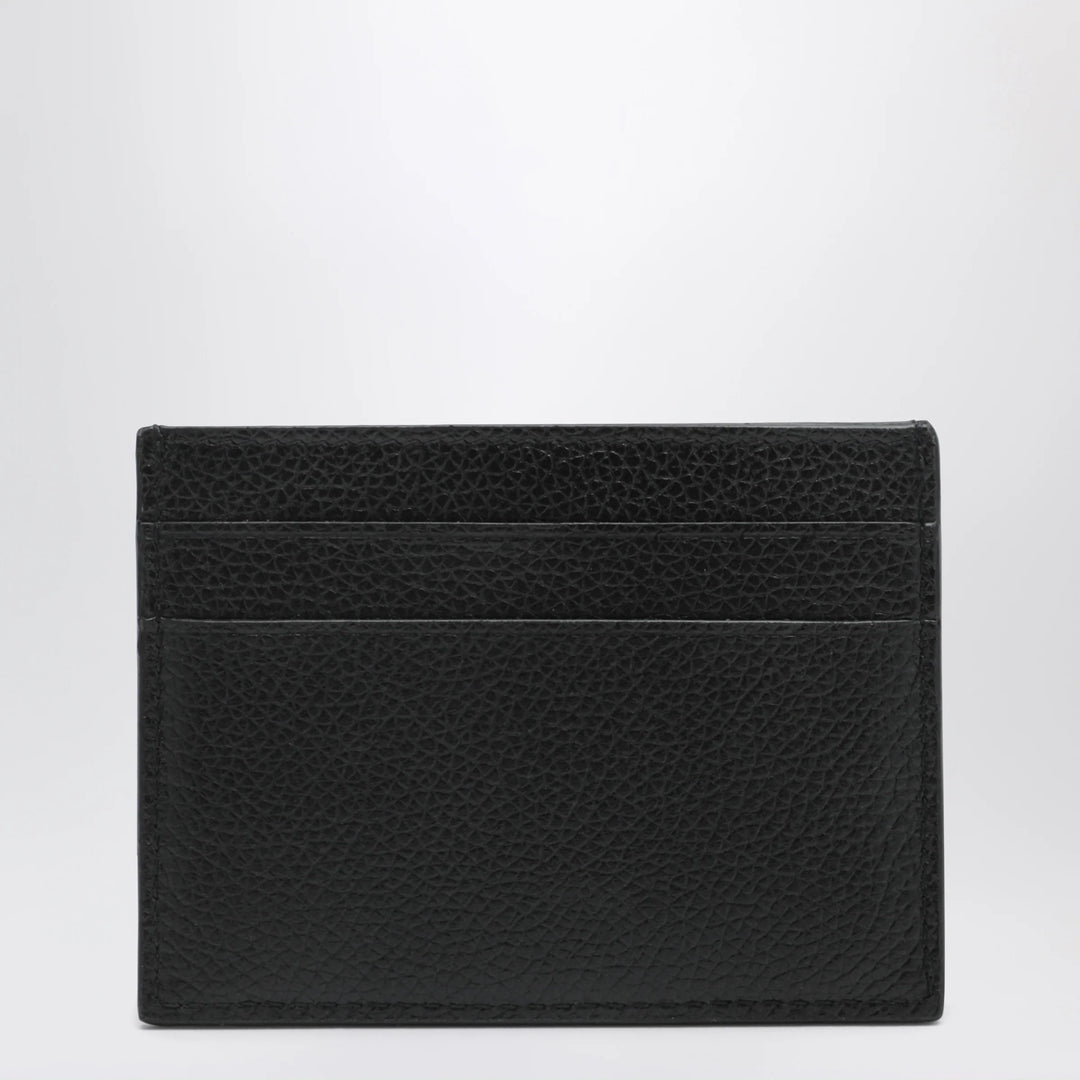 Balenciaga - Cash black card holder in grained leather