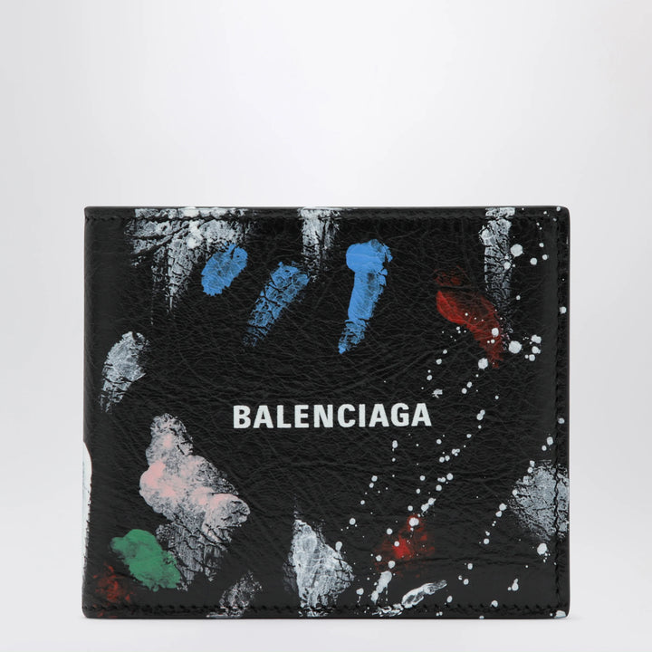 Balenciaga - Cash leather wallet with painter’s print