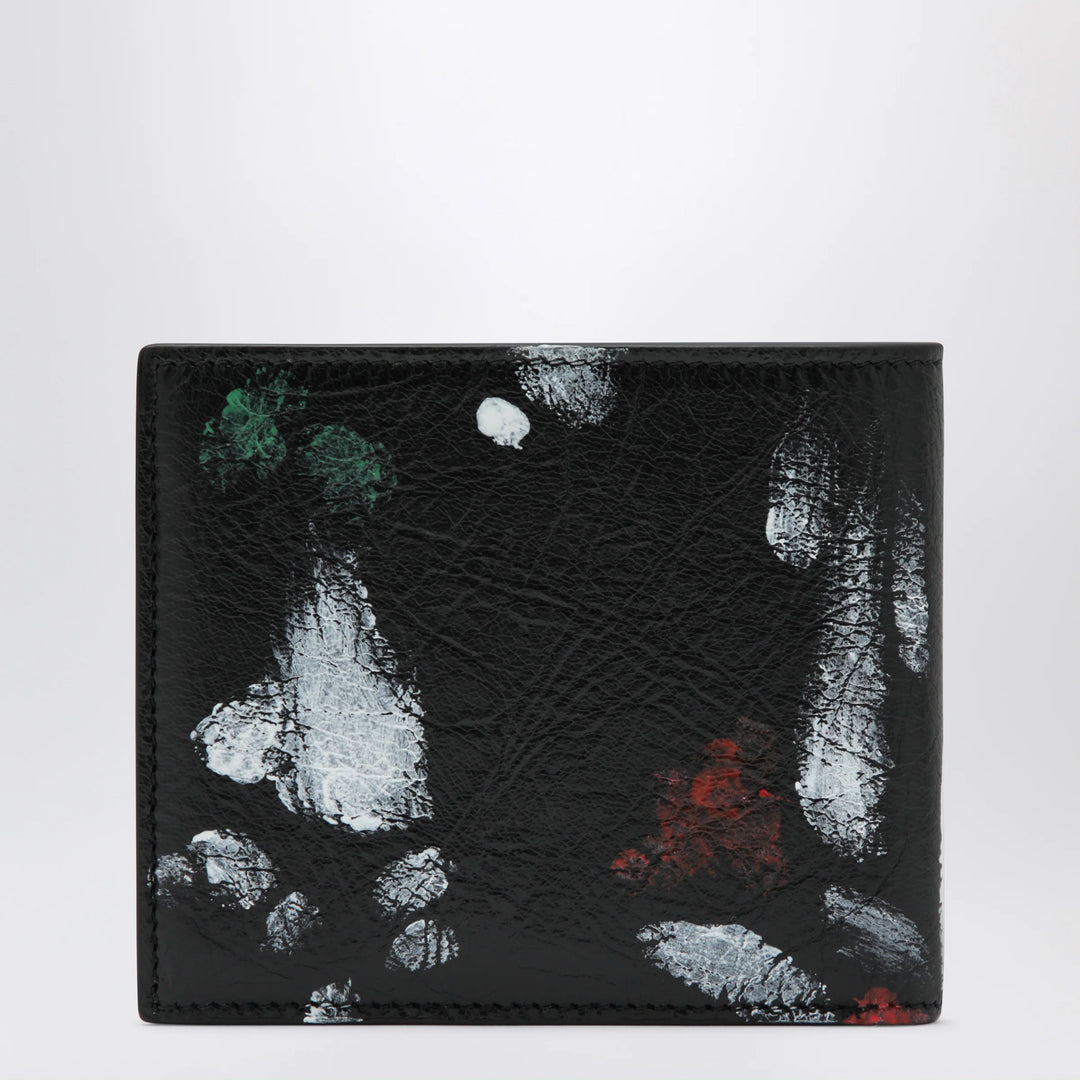 Balenciaga - Cash leather wallet with painter’s print