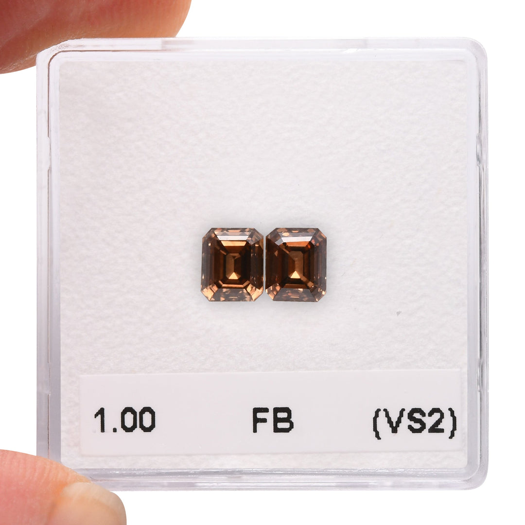 1.00 Carat Fancy Brown Emerald Diamonds (VS2)