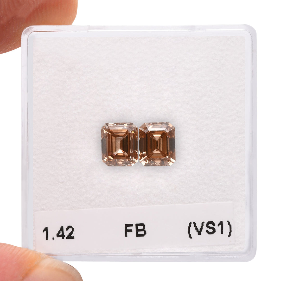 1.42 Carat Fancy Brown Emerald Diamonds (VS1)
