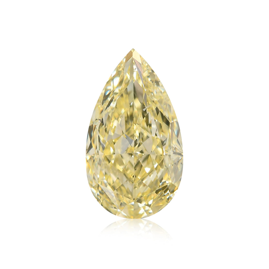 1.24 Carat Fancy Light Yellow Pear Diamond SI1 GIA