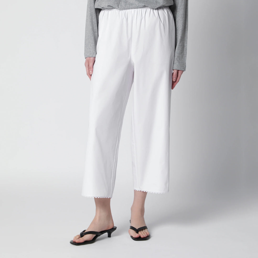 Róhe - White cropped cotton trousers