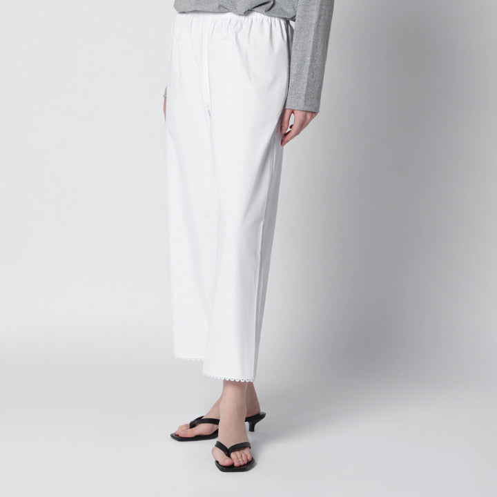 Róhe - White cropped cotton trousers