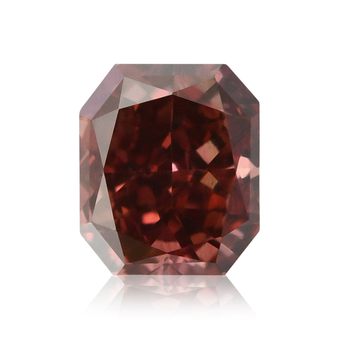 0.16 Carat Fancy Deep Pink Radiant Diamond SI2 GIA