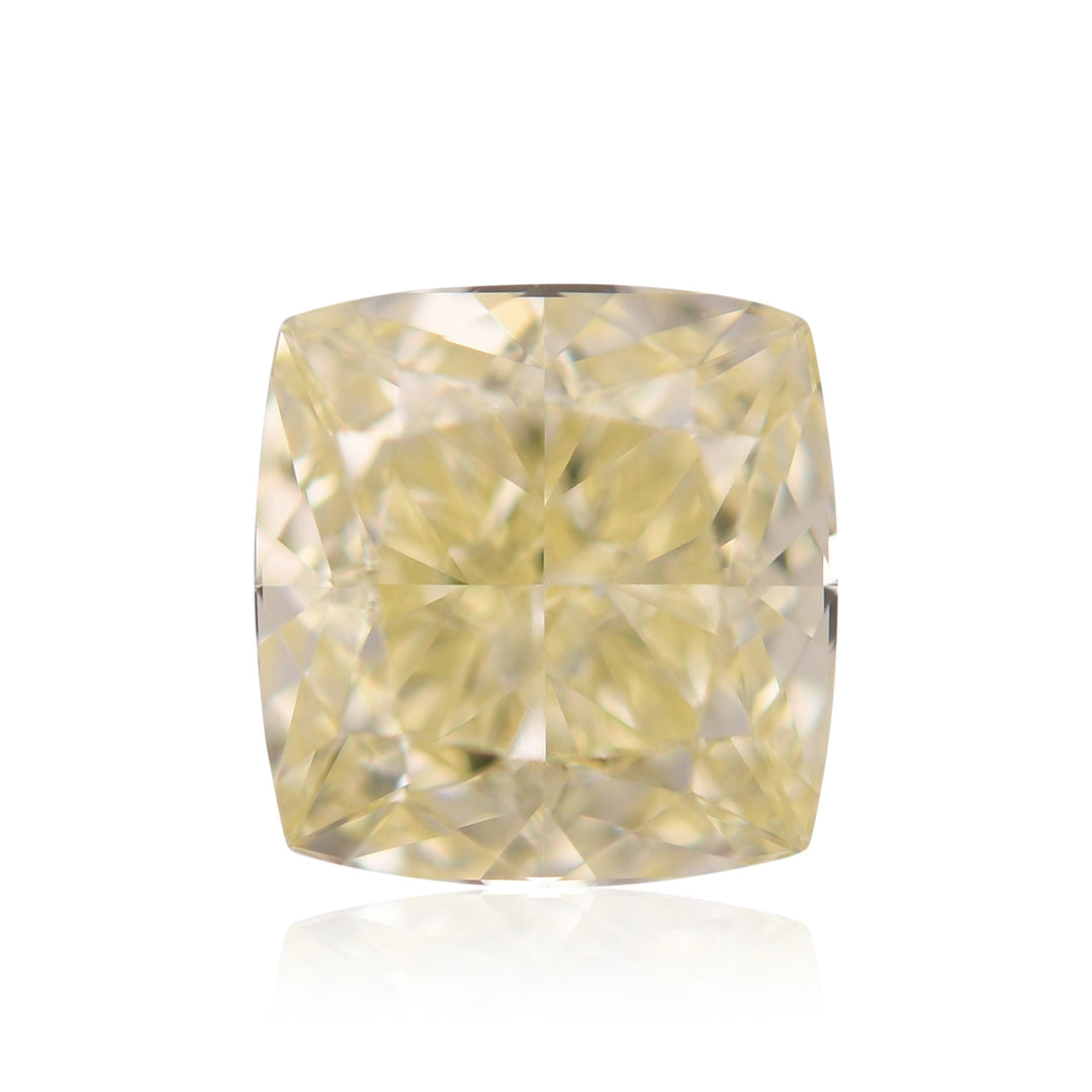1.57 Carat Fancy Light Yellow Cushion Diamond VS1 GIA