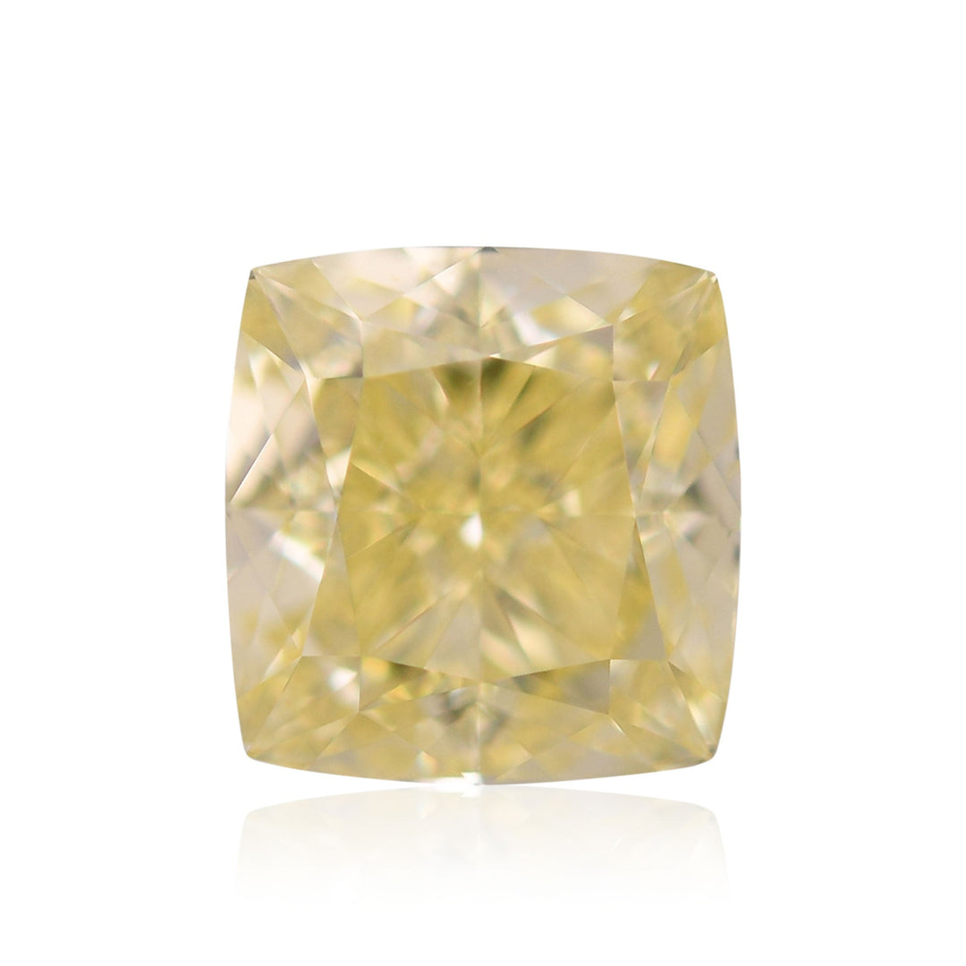1.60 Carat Fancy Yellow Cushion Diamond IF GIA