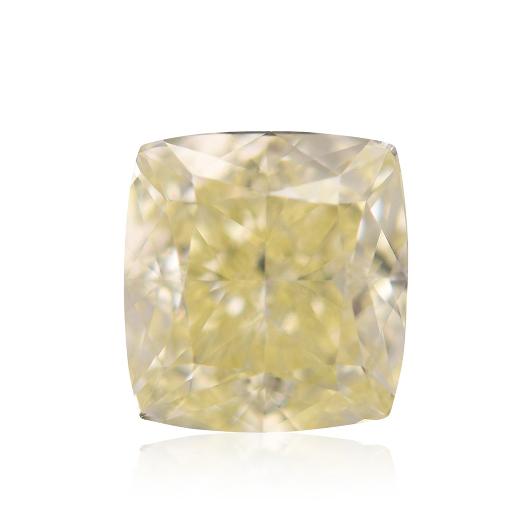 2.07 Carat Fancy Light Yellow Cushion Diamond VVS2 GIA