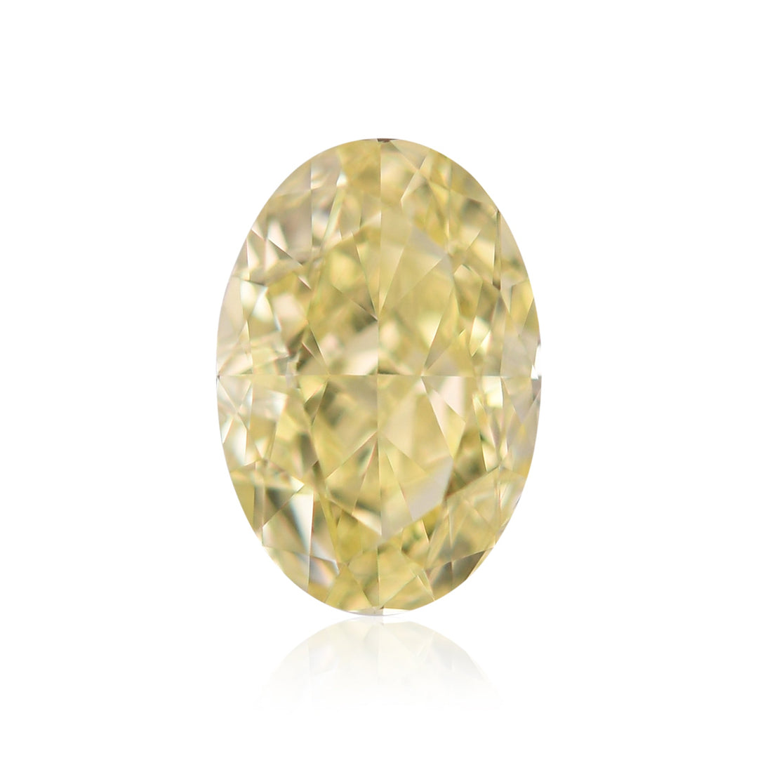 0.50 Carat Fancy Yellow Oval Diamond VS2 GIA