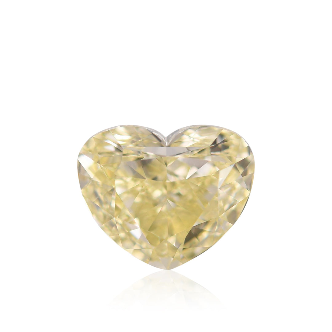 1.50 Carat Fancy Yellow HEART Diamond VS1 GIA