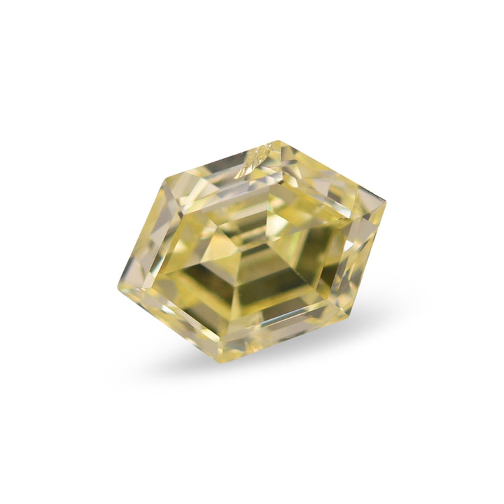 0.74 Carat Fancy Intense Yellow Hexagonal  Diamond (I1) GIA