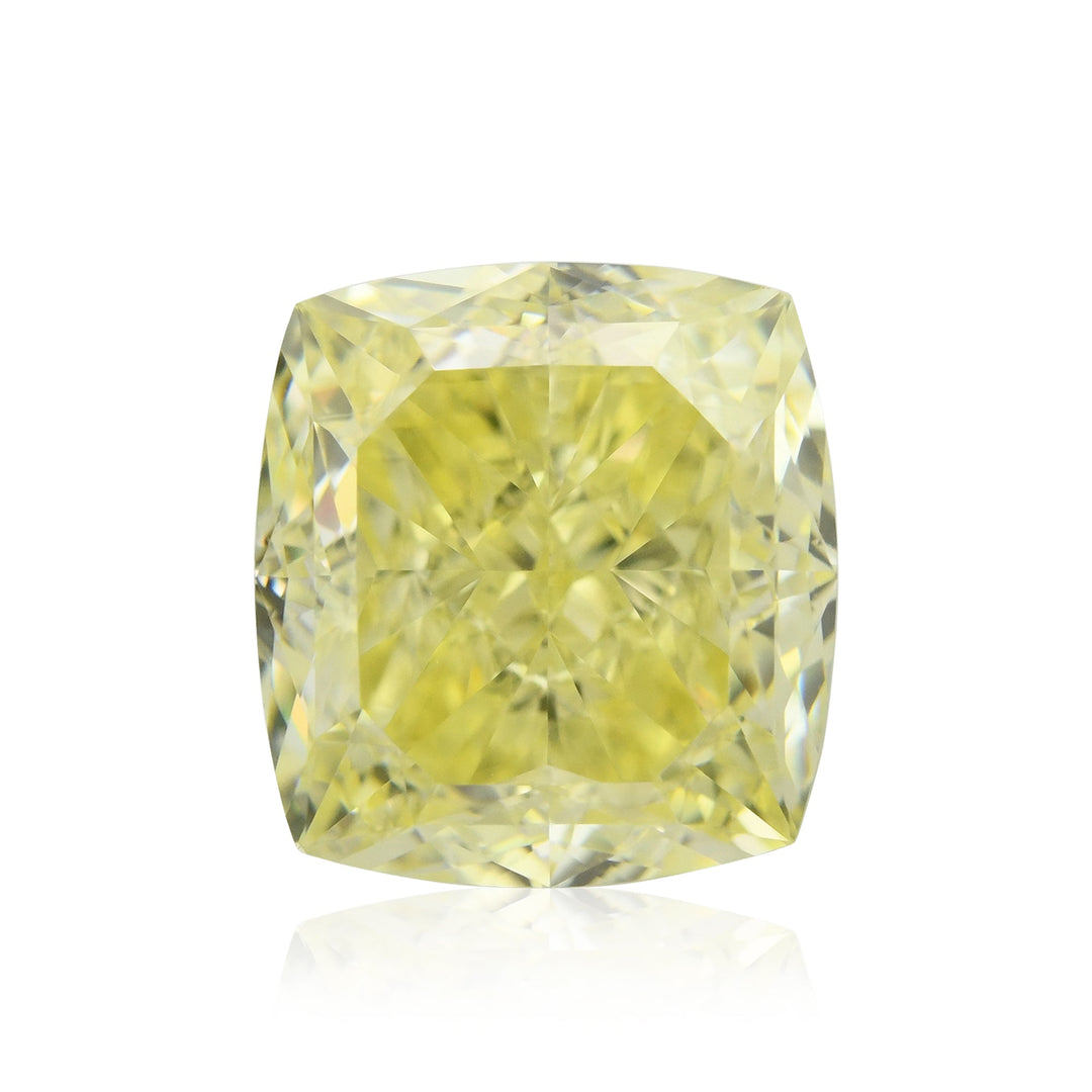 5.02 Carat Fancy Yellow Cushion Diamond VVS2 GIA