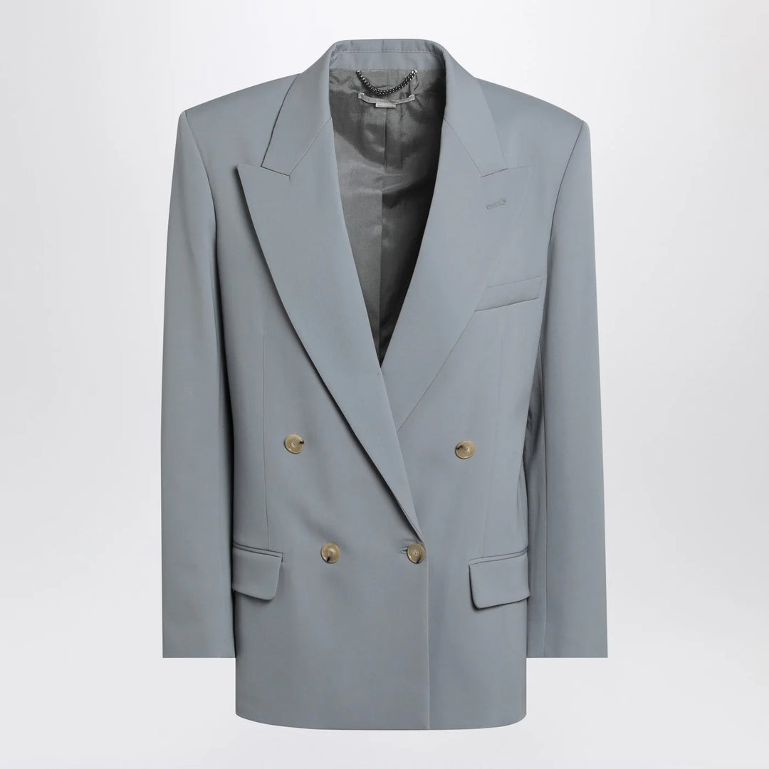 Stella McCartney - Light grey wool double-breasted jacket