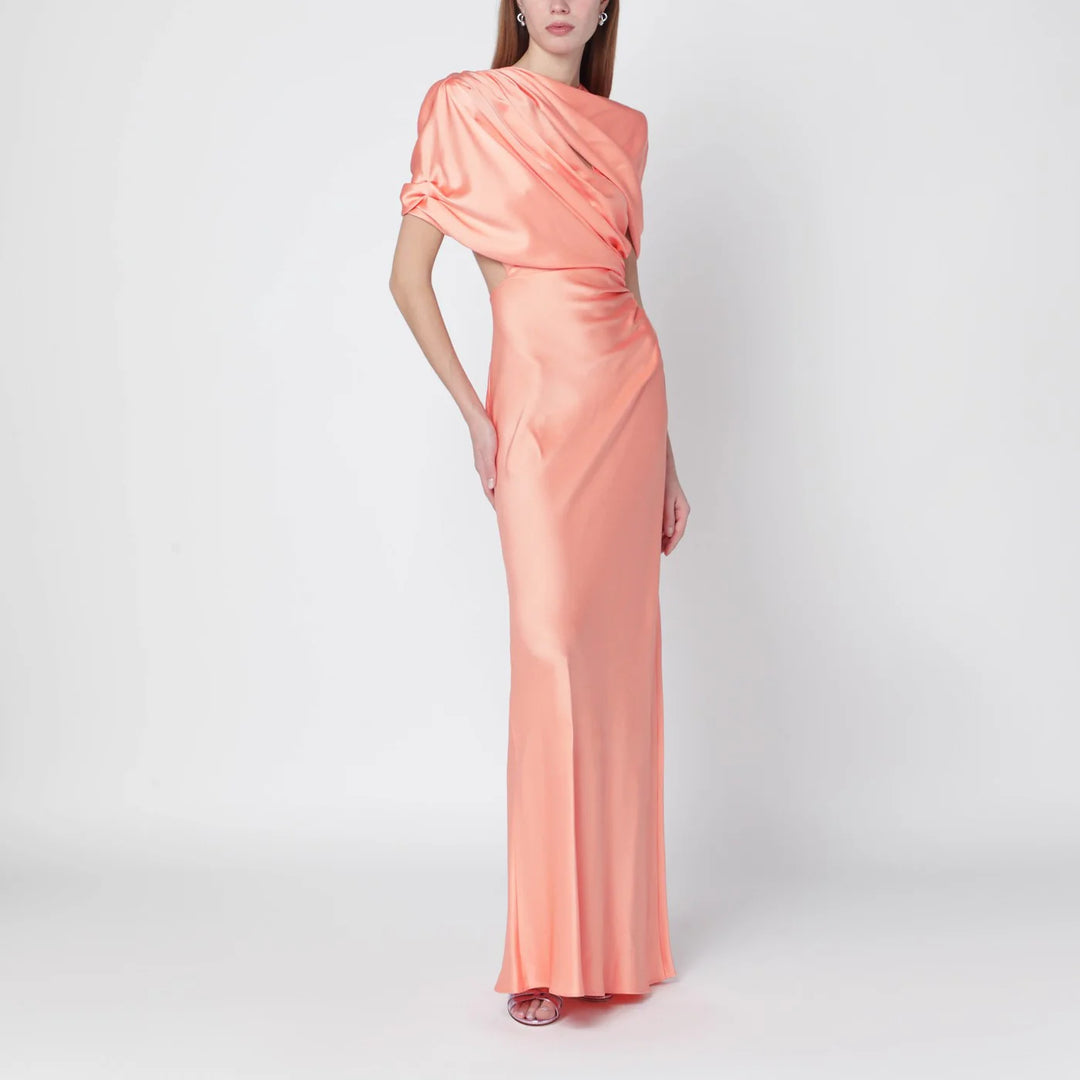 Stella McCartney - Pink shiny satin maxi dress