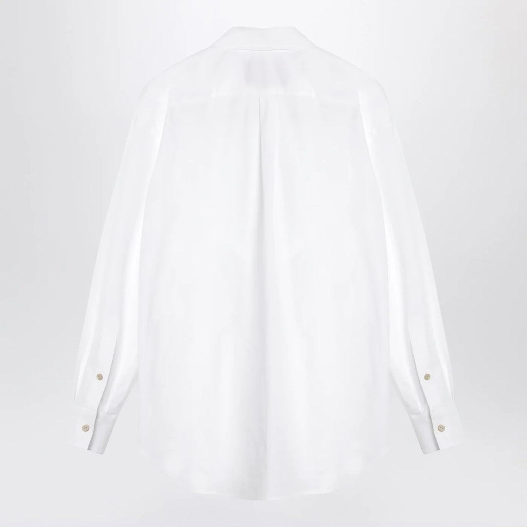 Valentino - White cotton shirt with ruffles