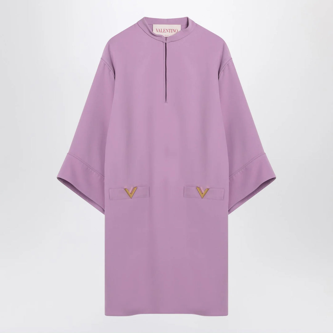 Valentino - Lilac silk mini dress