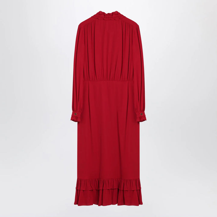 Valentino - Red dress with ruffled bow