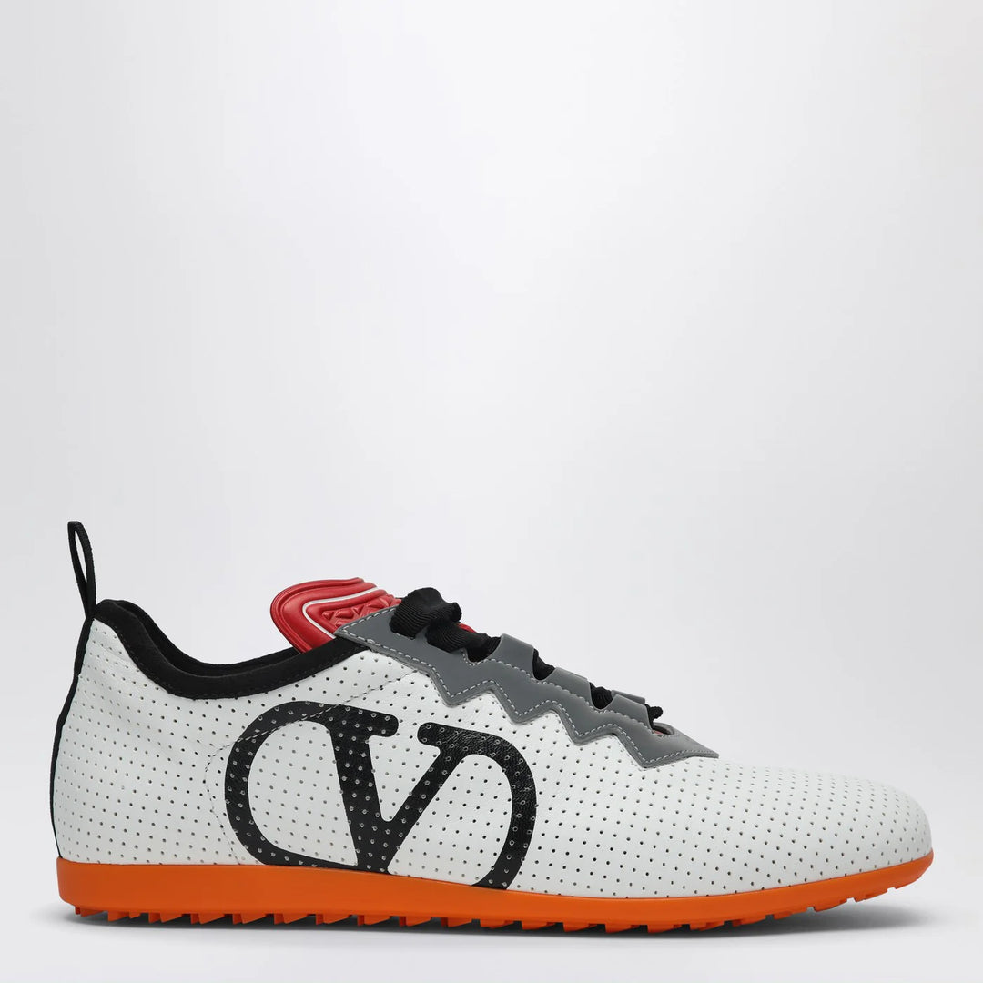 Valentino Garavani - White perforated nappa leather Chromathon Sneakers