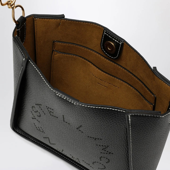 Stella McCartney - Square black crossbody bag with logo