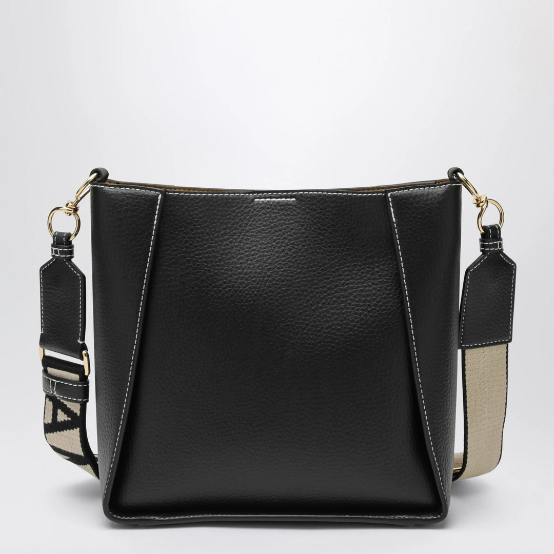Stella McCartney - Square black crossbody bag with logo