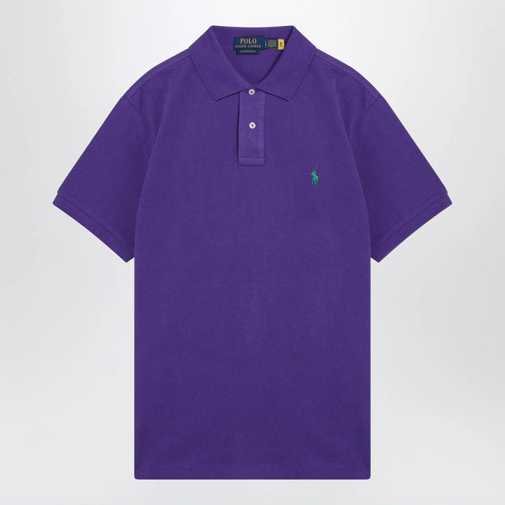 Polo Ralph Lauren - Purple cotton Custom Slim-Fit polo shirt
