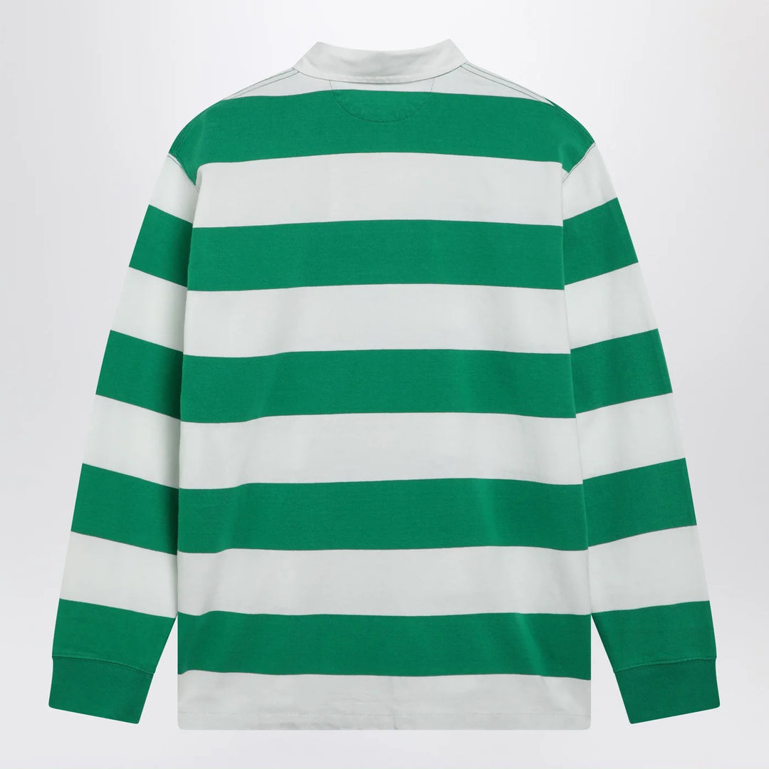 Polo Ralph Lauren - White/green striped Classic Fit polo shirt