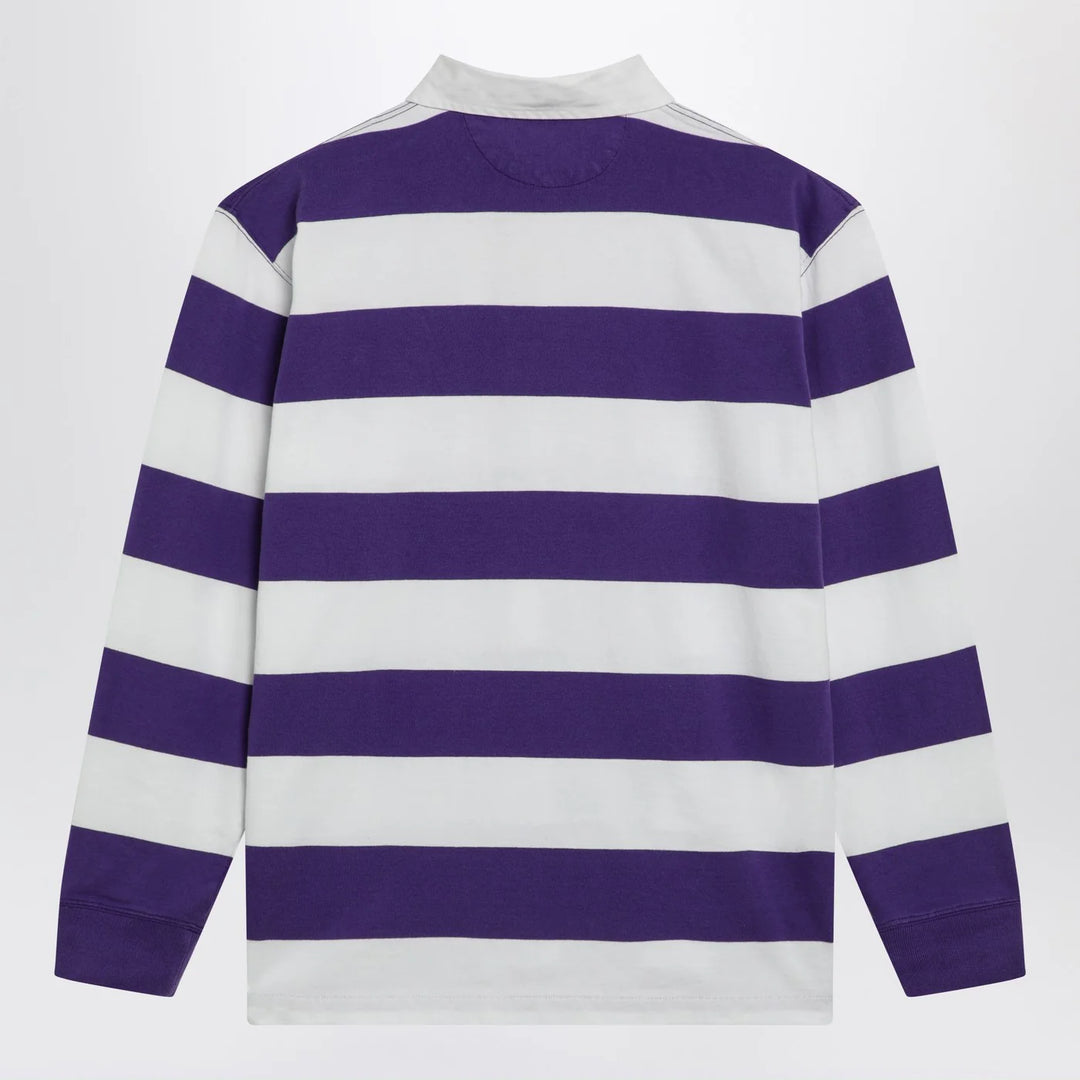 Polo Ralph Lauren - White/purple striped Classic Fit polo shirt