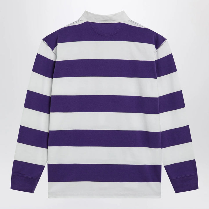 Polo Ralph Lauren - White/purple striped Classic Fit polo shirt