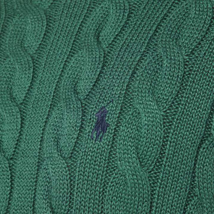 Polo Ralph Lauren - Green cotton cable-knit jumper