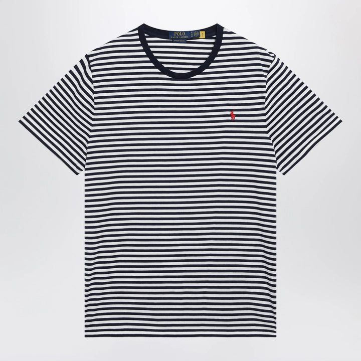Polo Ralph Lauren - White/Navy striped Custom Slim-Fit T-shirt