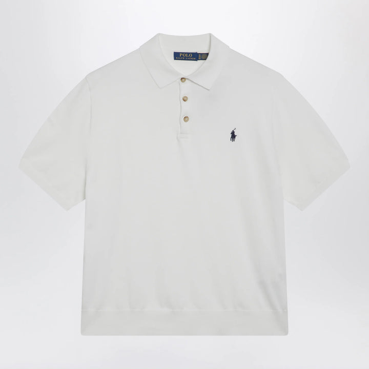 Polo Ralph Lauren - White cotton polo-collar sweater