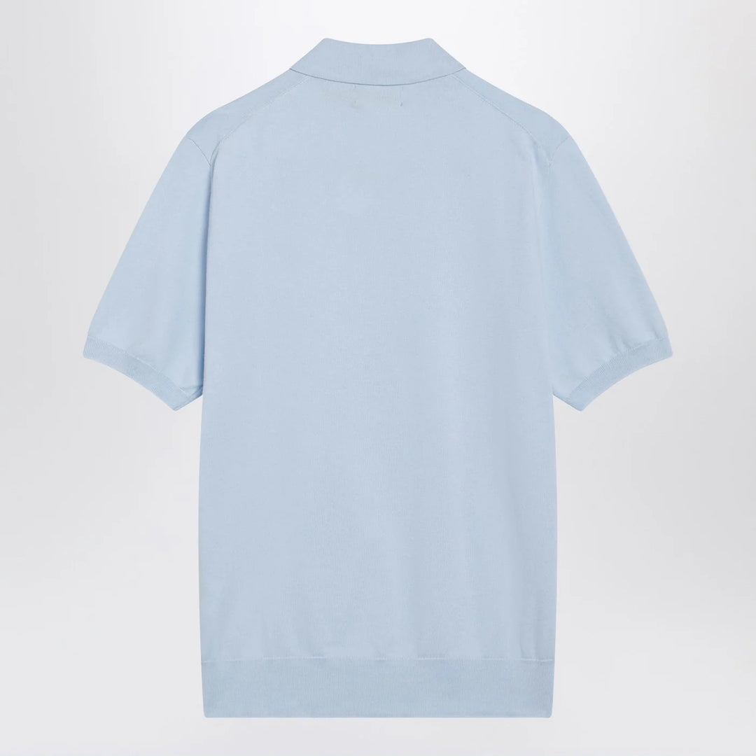 Polo Ralph Lauren - Light blue cotton knit polo shirt