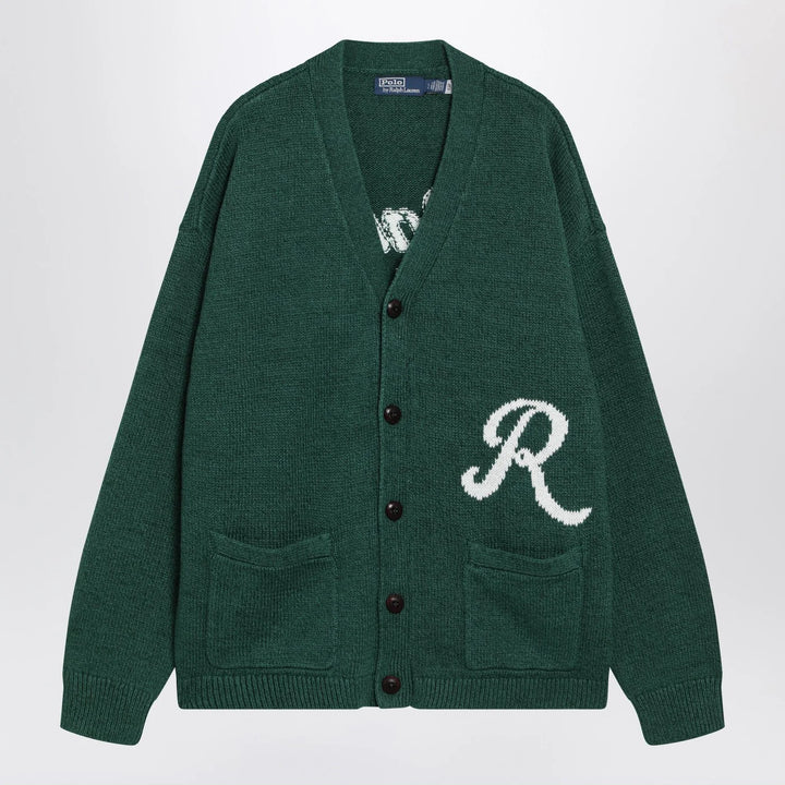 Polo Ralph Lauren - Forest green cardigan with Ralph logo