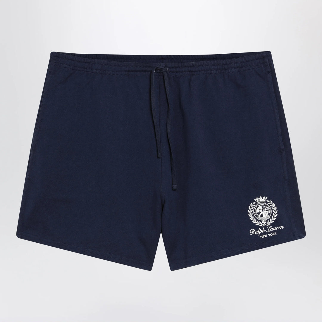 Polo Ralph Lauren - Blue cotton shorts with graphic logo