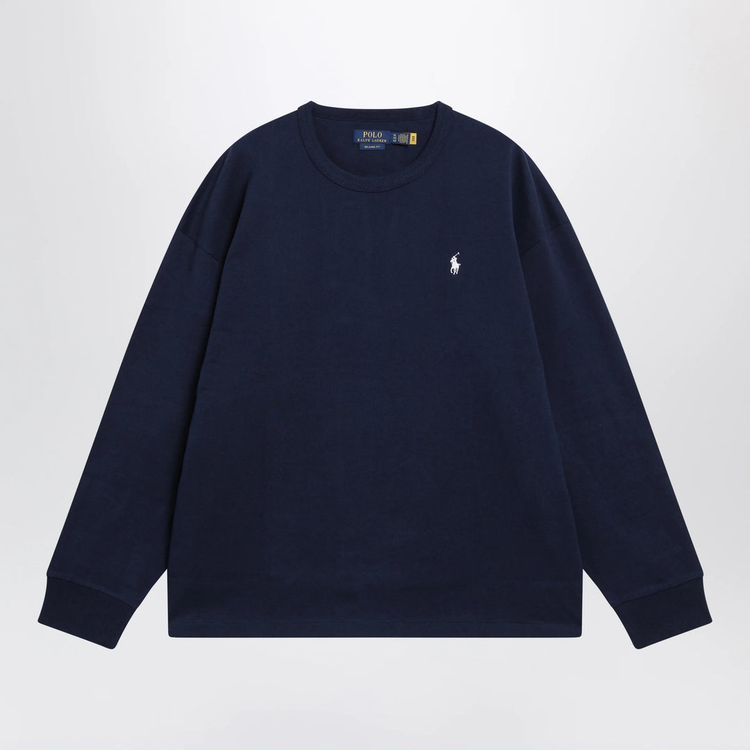 Polo Ralph Lauren - Navy cotton Relaxed-Fit crewneck sweatshirt