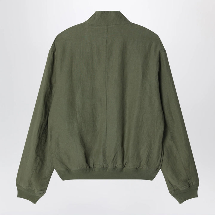 Polo Ralph Lauren - Dark green linen zip-up jacket